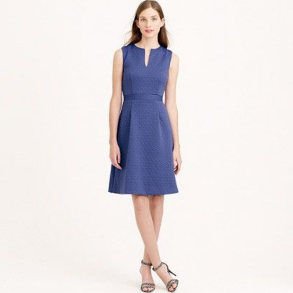 J. Crew Jacquard Bistro Dress Textured Sleeveless